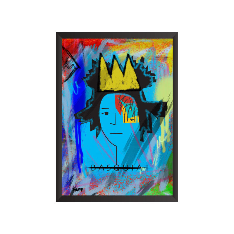 Basquiat graffiti art frame