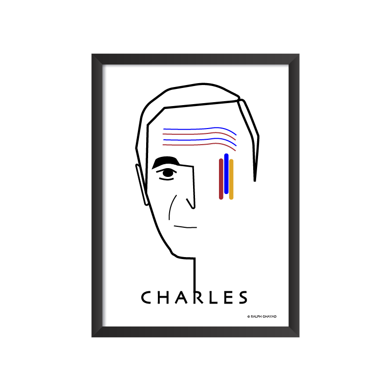Charles Aznavour Art frame