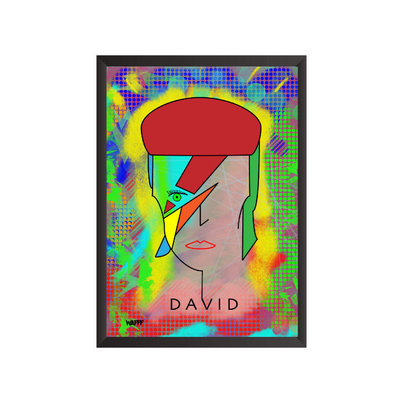 David Bowie Graffiti art frame