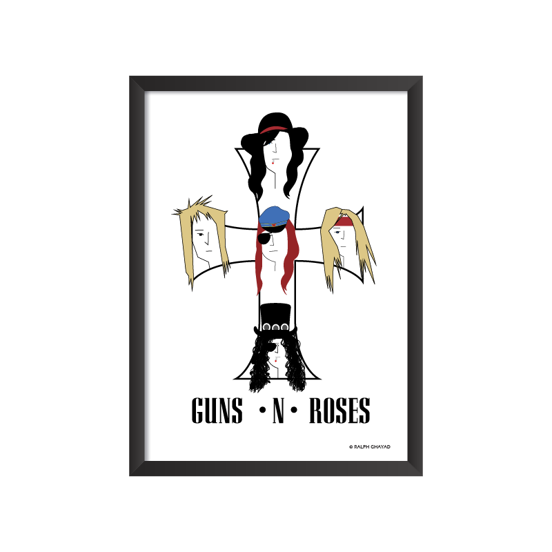 Guns and Roses Art frame