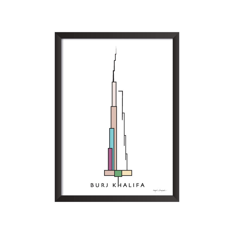 Burj Khalifa dubai art frame