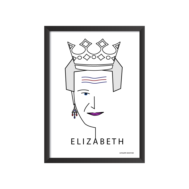 Queen Elizabeth Art frame