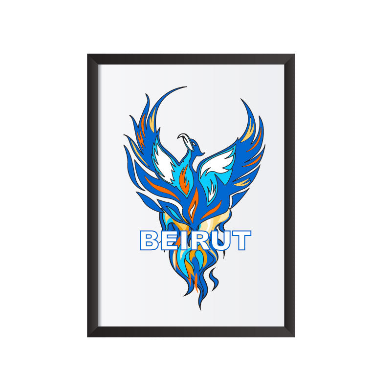 Beirut phoenix art frame