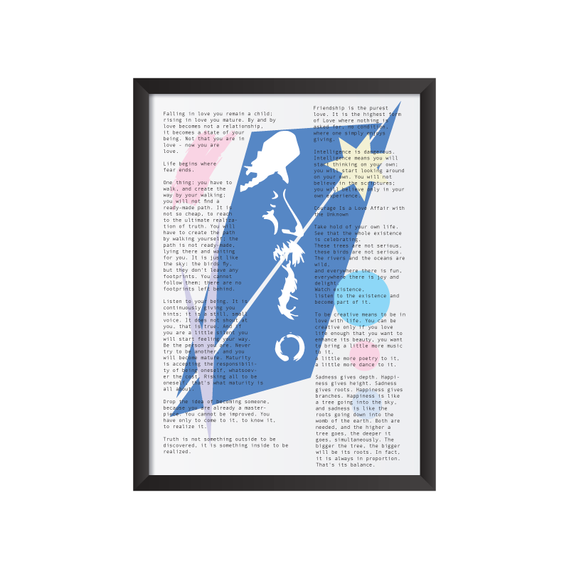 Osho with quotes art frame