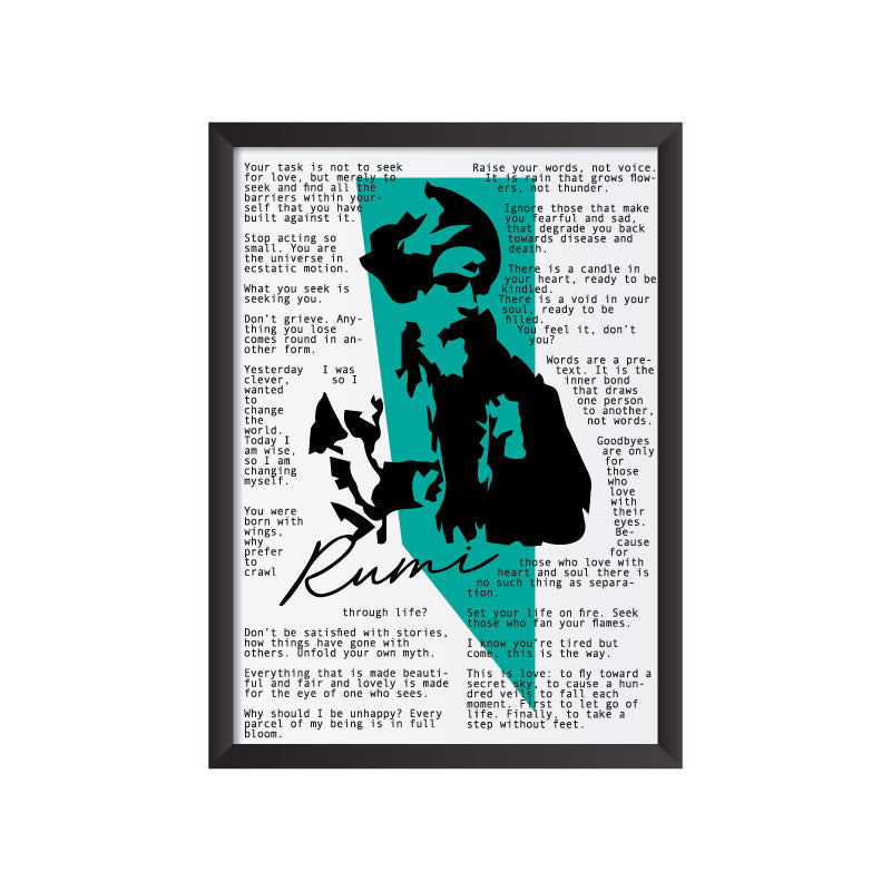 Rumi with quotes Art Frame
